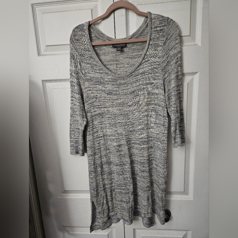 A Pea In The Pod Maternity Gray Knit Sweater Dress